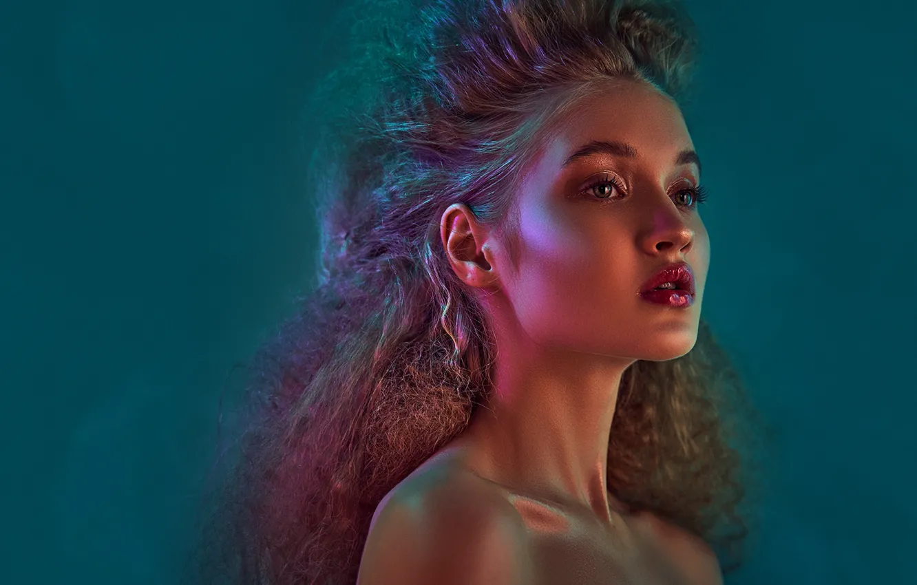 Photo wallpaper face, background, hair, portrait, makeup, sponge, shoulders, Alexei Trifonov