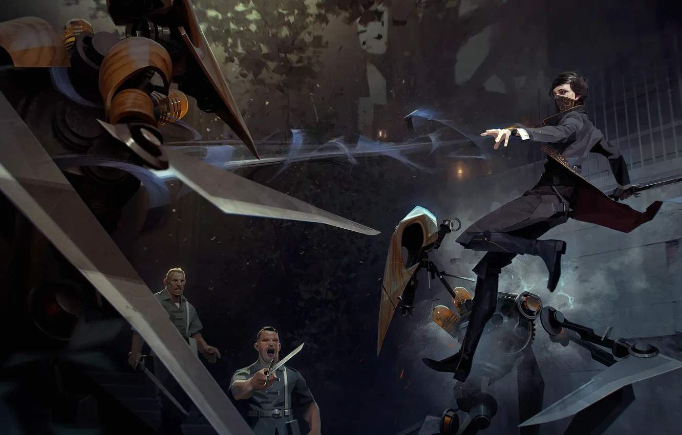 Photo wallpaper look, girl, robot, art, Emily, Emily, enemies, Bethesda Softworks