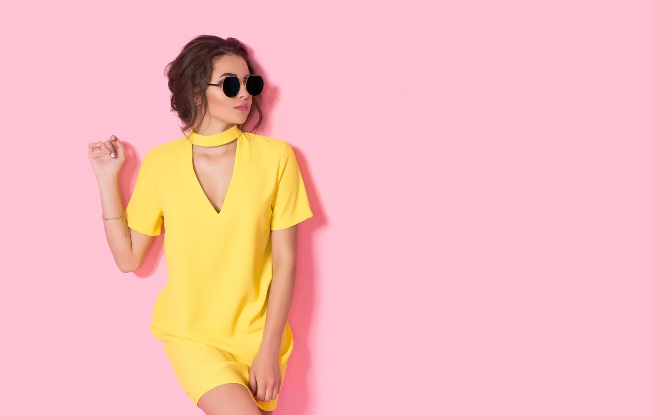 Photo wallpaper girl, fashion, dress, hair, Happy, enjoyment, joy, female