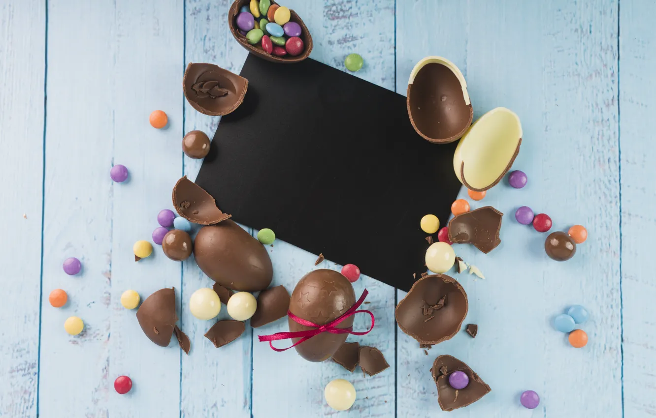 Photo wallpaper chocolate, eggs, candy, sweets