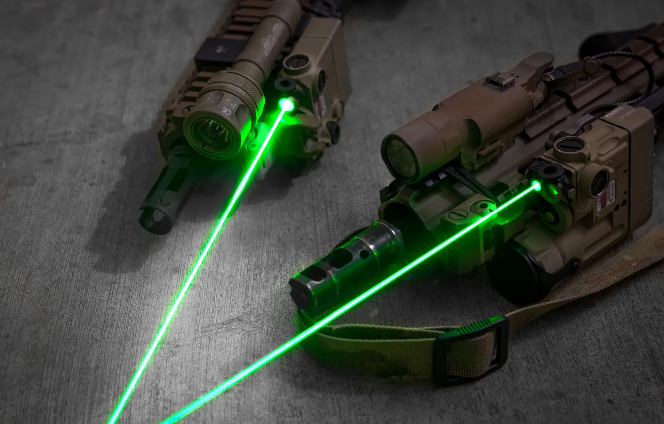 Photo wallpaper weapons, flashlight, sight, assault rifles