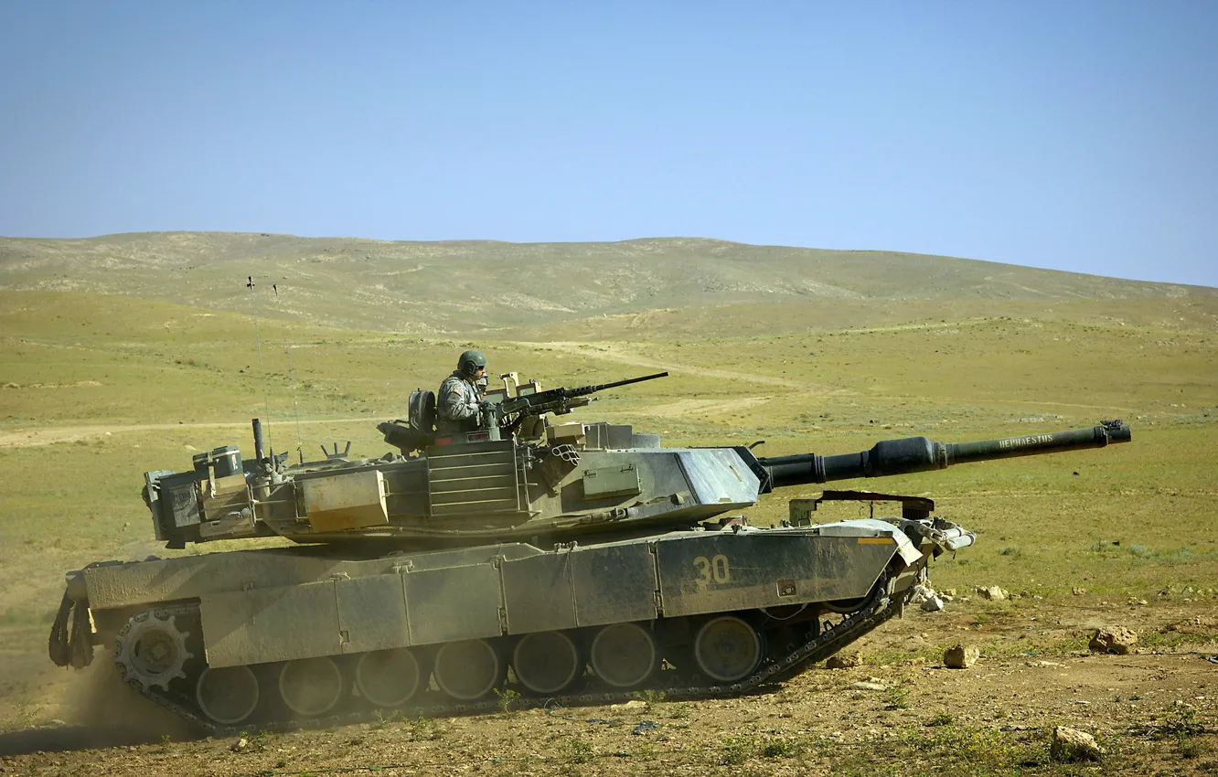 Photo wallpaper weapons, tank, Abrams