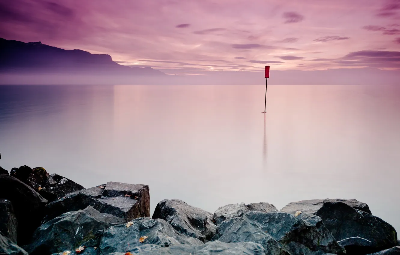 Photo wallpaper sea, landscape, sign