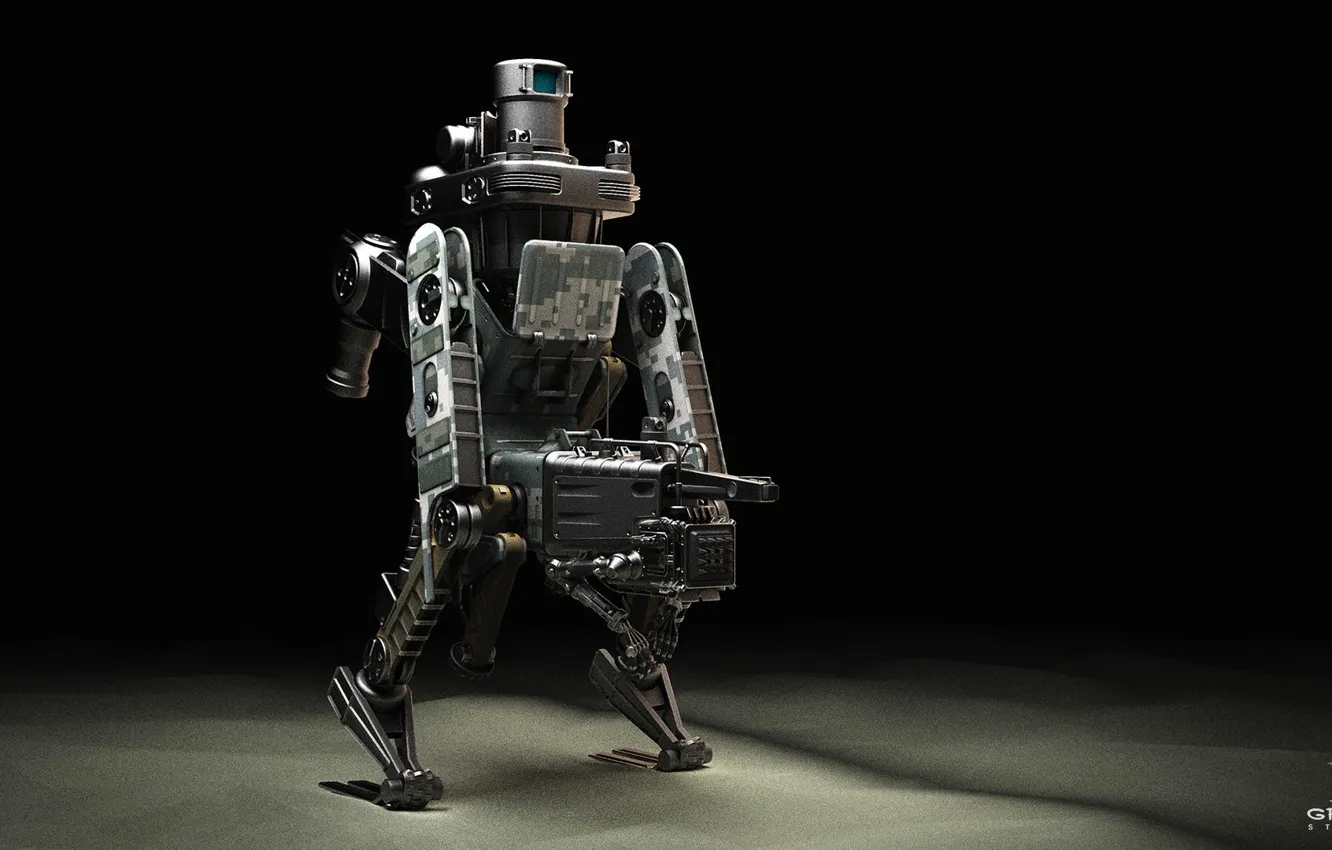 Photo wallpaper weapons, design, steel, robot, 3D robots