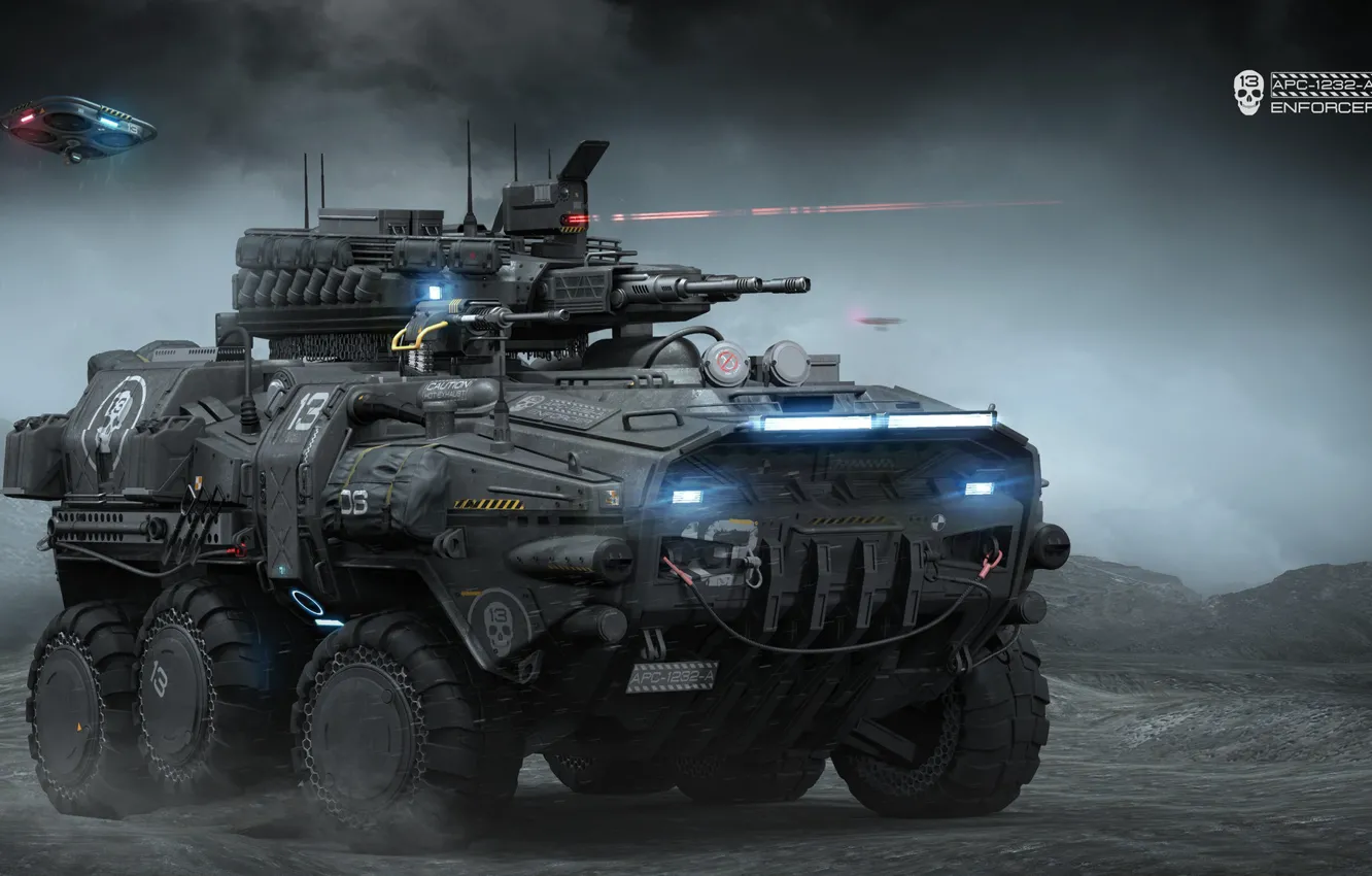Photo wallpaper transport, weapons, Igor Sobolevsky, APC-1232-A