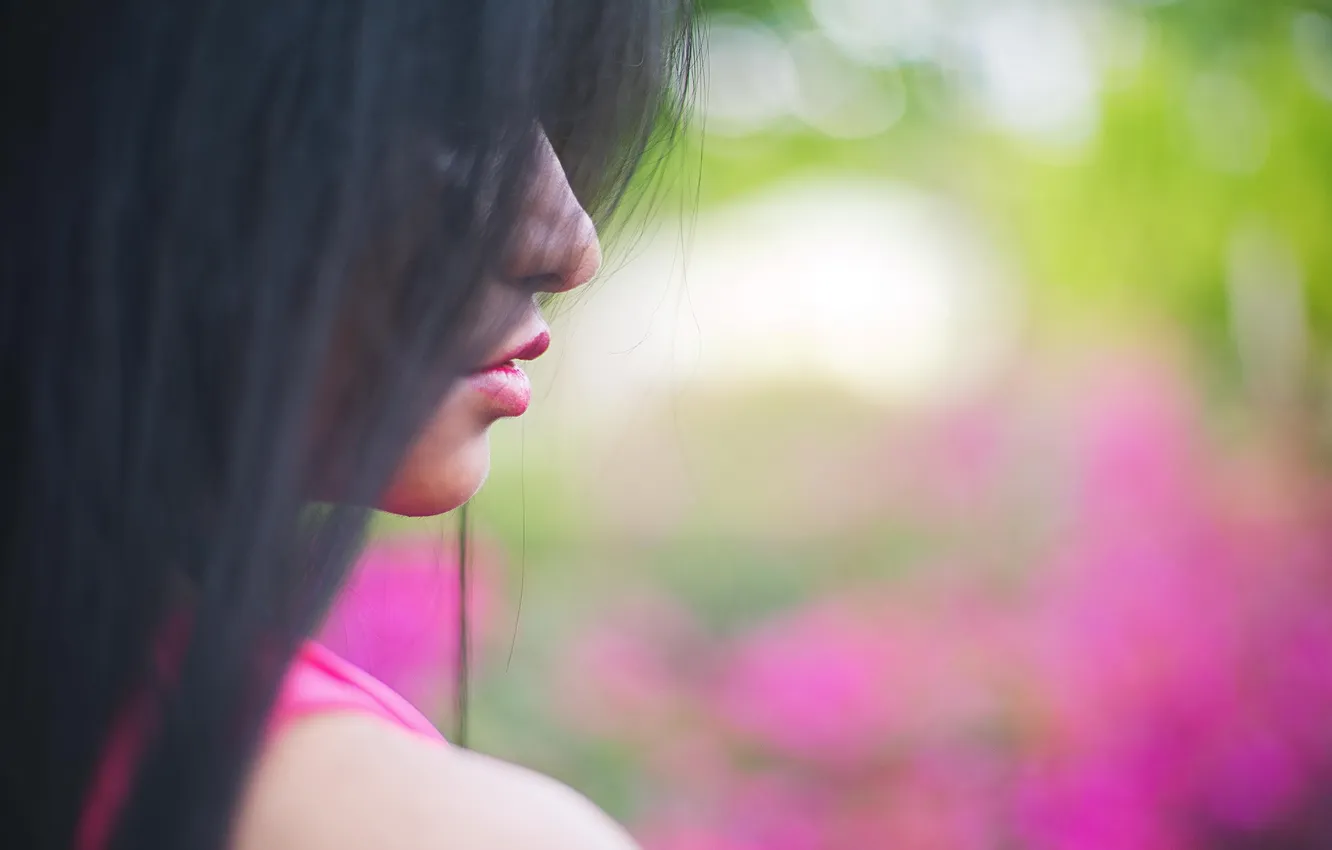 Photo wallpaper girl, background, portrait