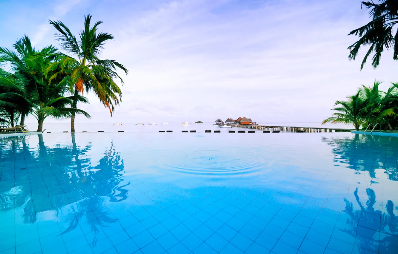Photo wallpaper sea, relax, pool, Thailand, pool