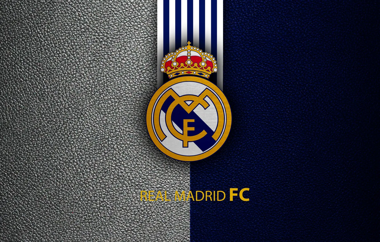 Photo wallpaper Logo, Football, Sport, Soccer, Emblem, Real Madrid CF