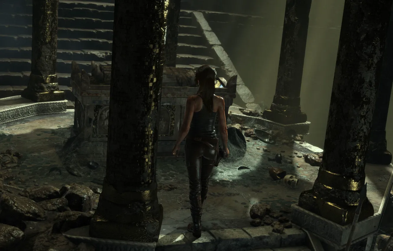 Photo wallpaper tomb, Lara Croft, Rise of the Tomb Raider