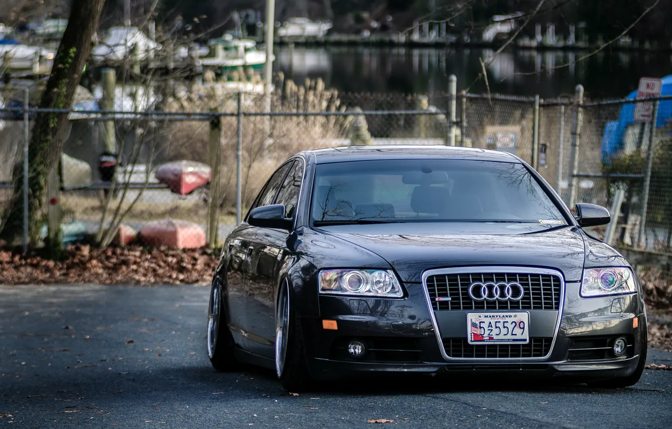 Photo wallpaper Audi, sedan, stance