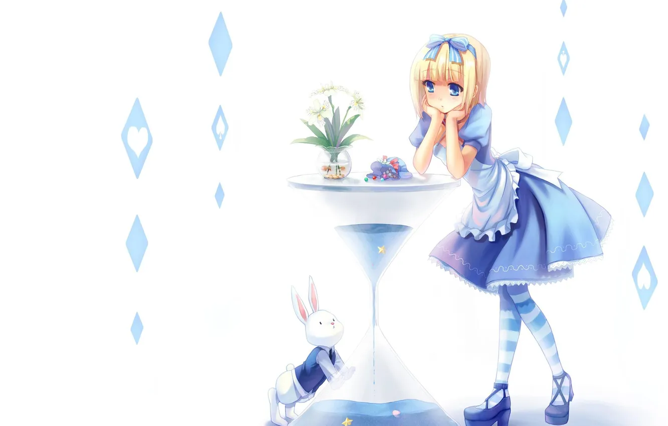 Photo wallpaper anime, Alice, Alice in Wonderland, Bunny