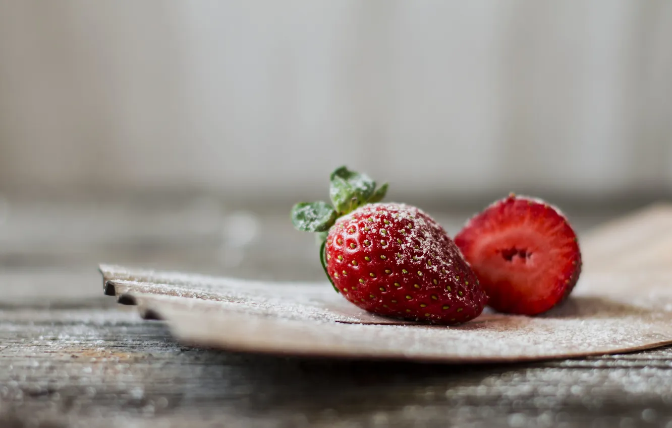 Photo wallpaper berries, strawberry, red