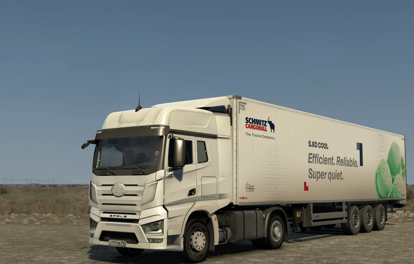Photo wallpaper tractor, Euro Truck Simulator 2, FAW