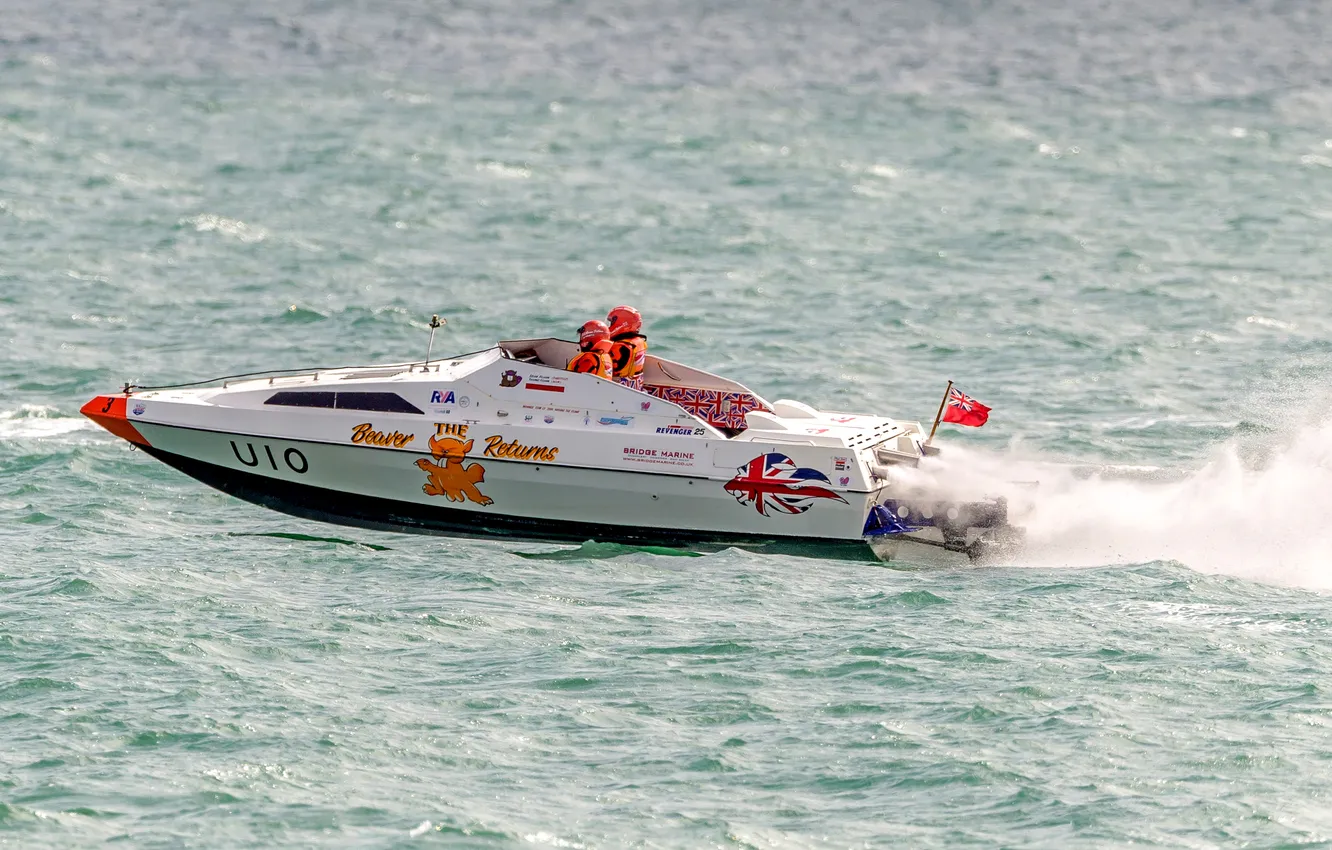 Photo wallpaper race, boat, speed
