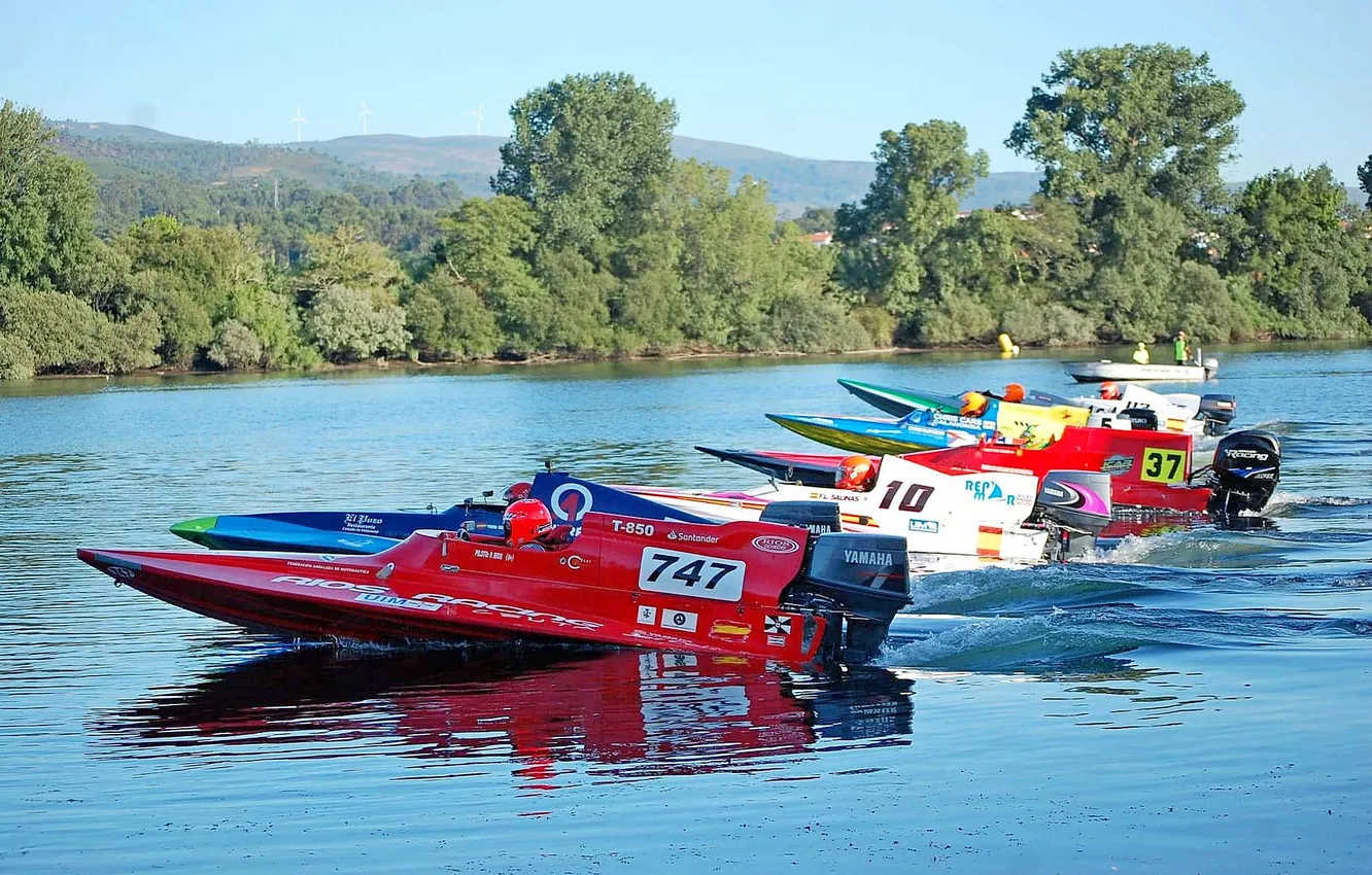 Photo wallpaper race, boat, speed