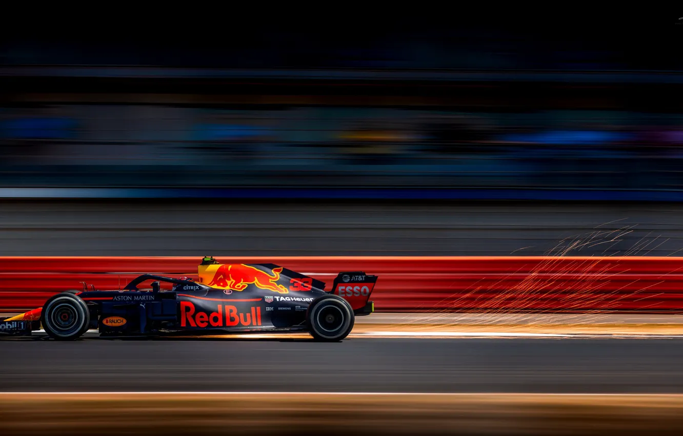 Photo wallpaper Red Bull, Silverstone, Max Verstappen, British Grand Prix 2018