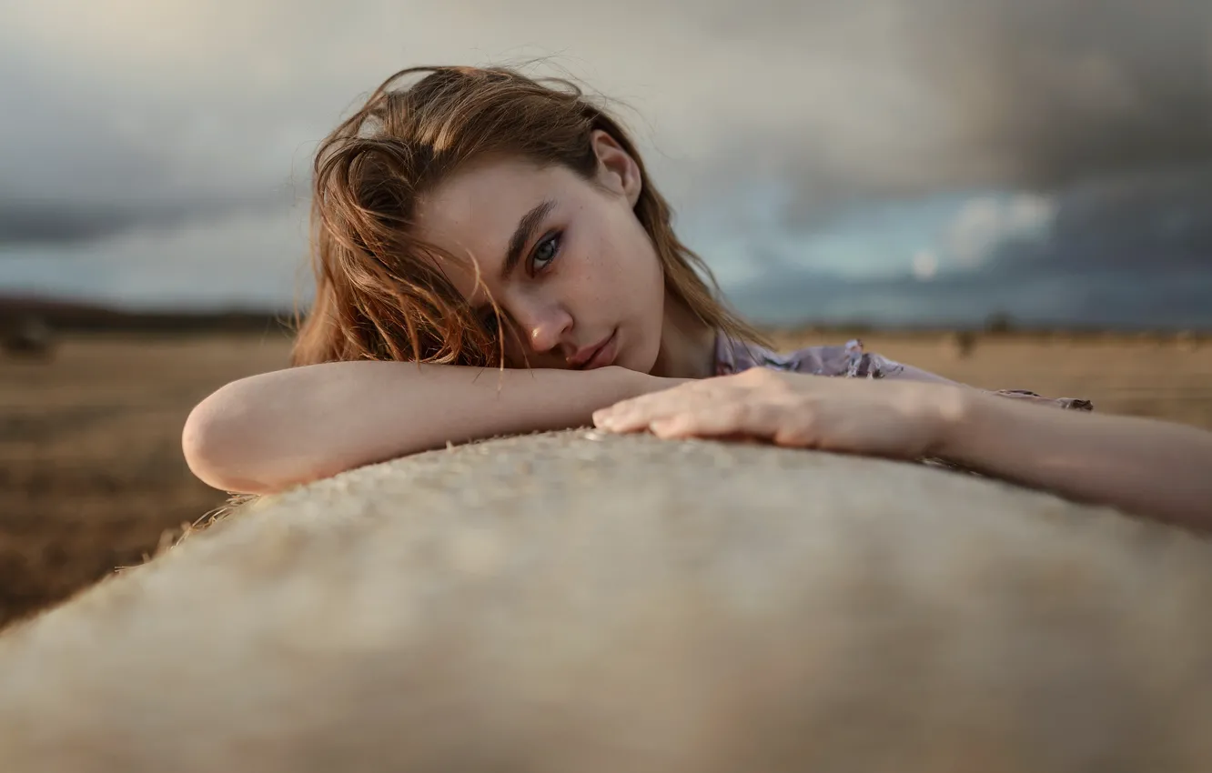 Photo wallpaper girl, clouds, sponge, Aleks Five
