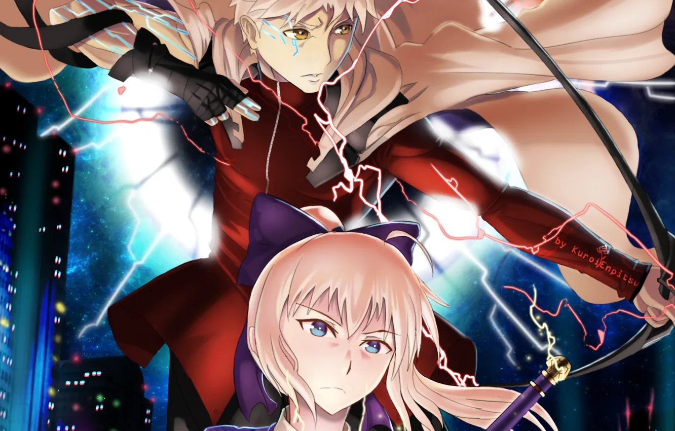 Photo wallpaper the saber, Archer, Fate / Grand Order, The destiny of a great campaign