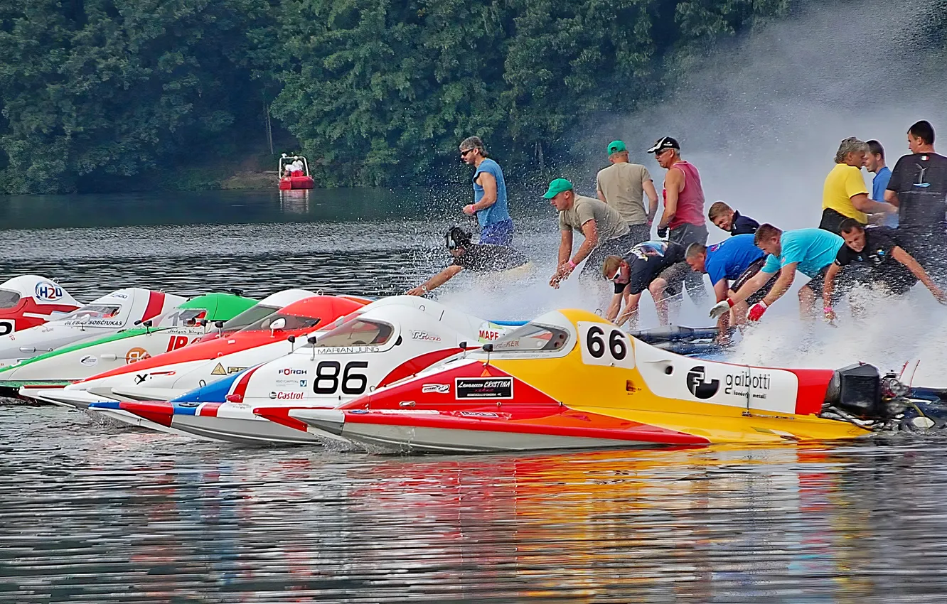 Photo wallpaper race, boat, speed