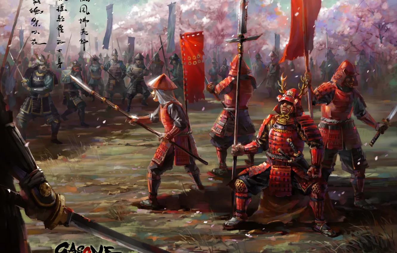 Photo wallpaper weapons, Asia, sword, katana, army, art, spear, armor