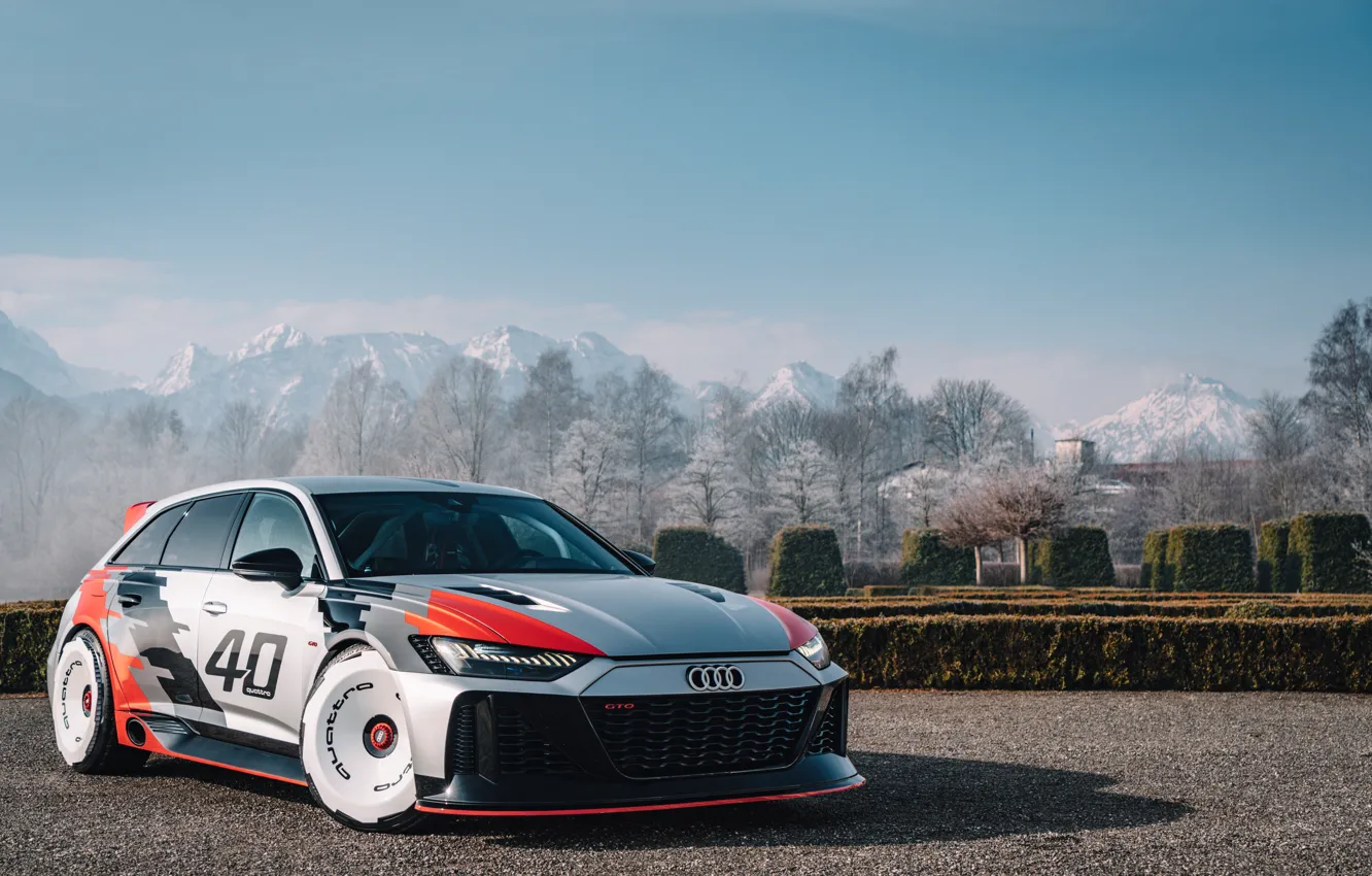 Photo wallpaper Audi, forest, quattro, mountain, RS6, audi rs6, GTO Concept