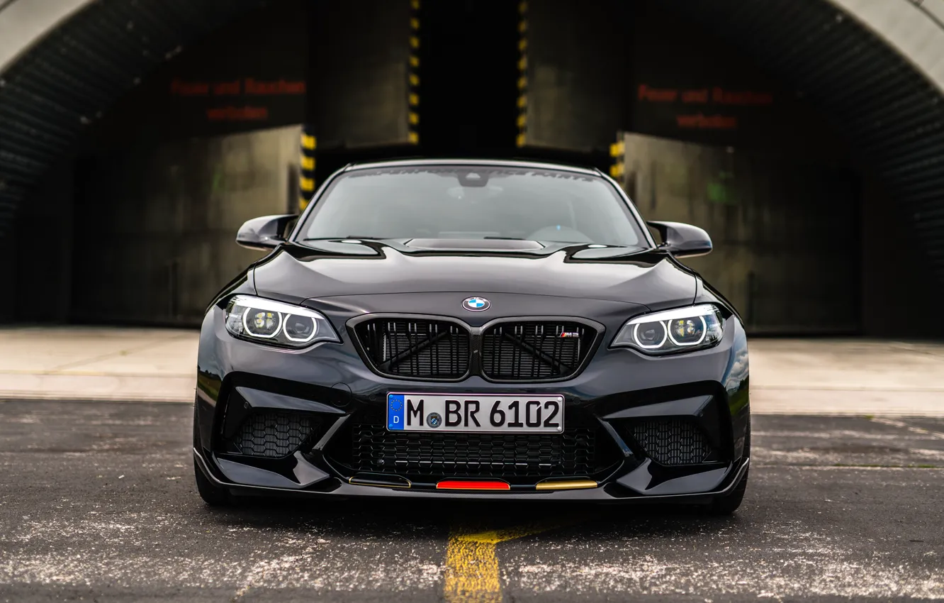 Photo wallpaper BMW, front view, 2018, Competition, M Performance, F87, BMW M2, M Performance Accessories