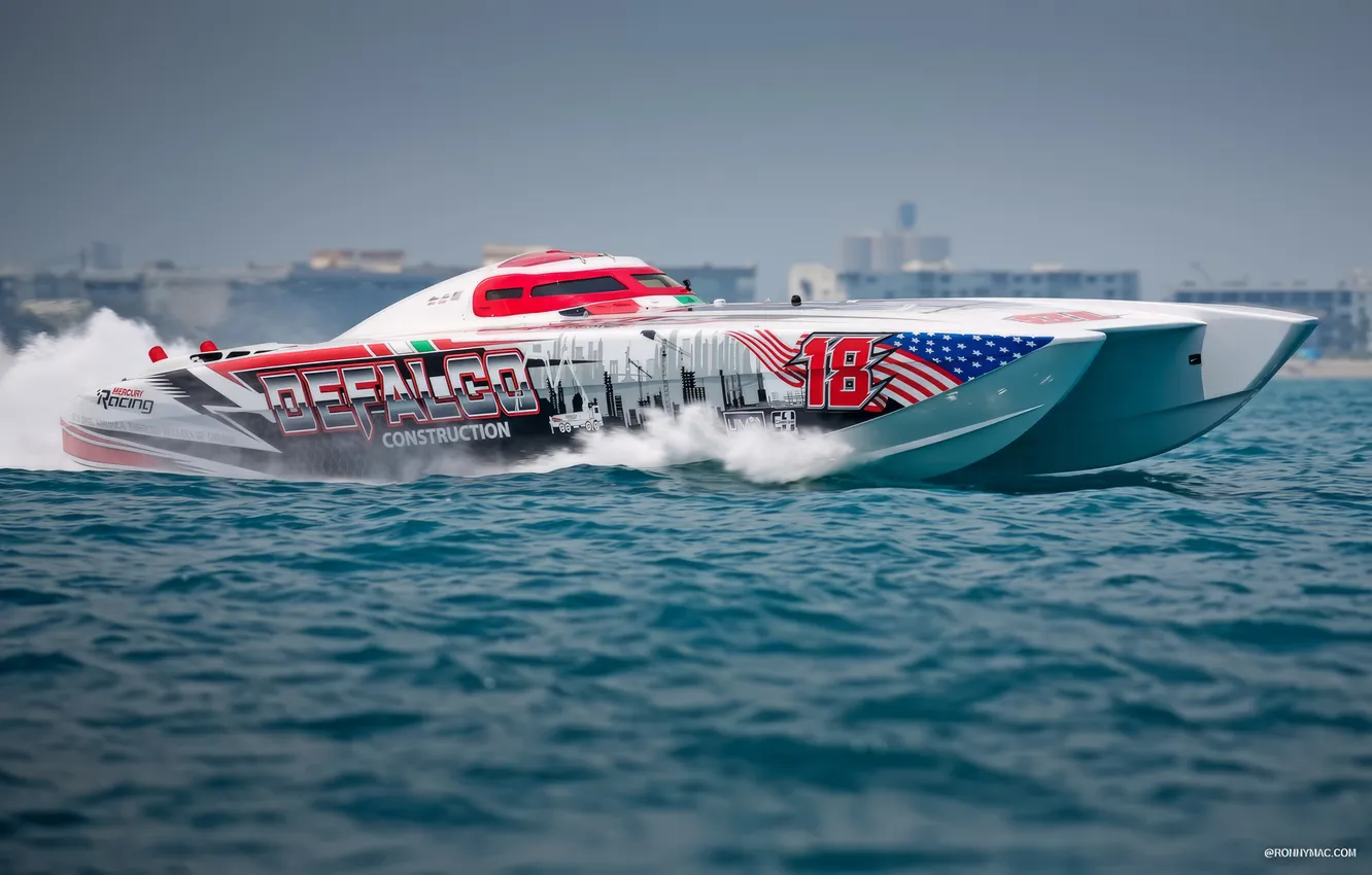 Photo wallpaper race, boat, speed