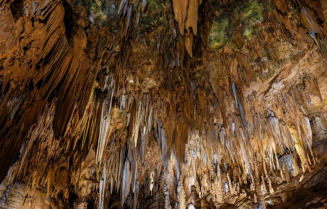 Photo wallpaper VA, stalactites, Lorasia caves