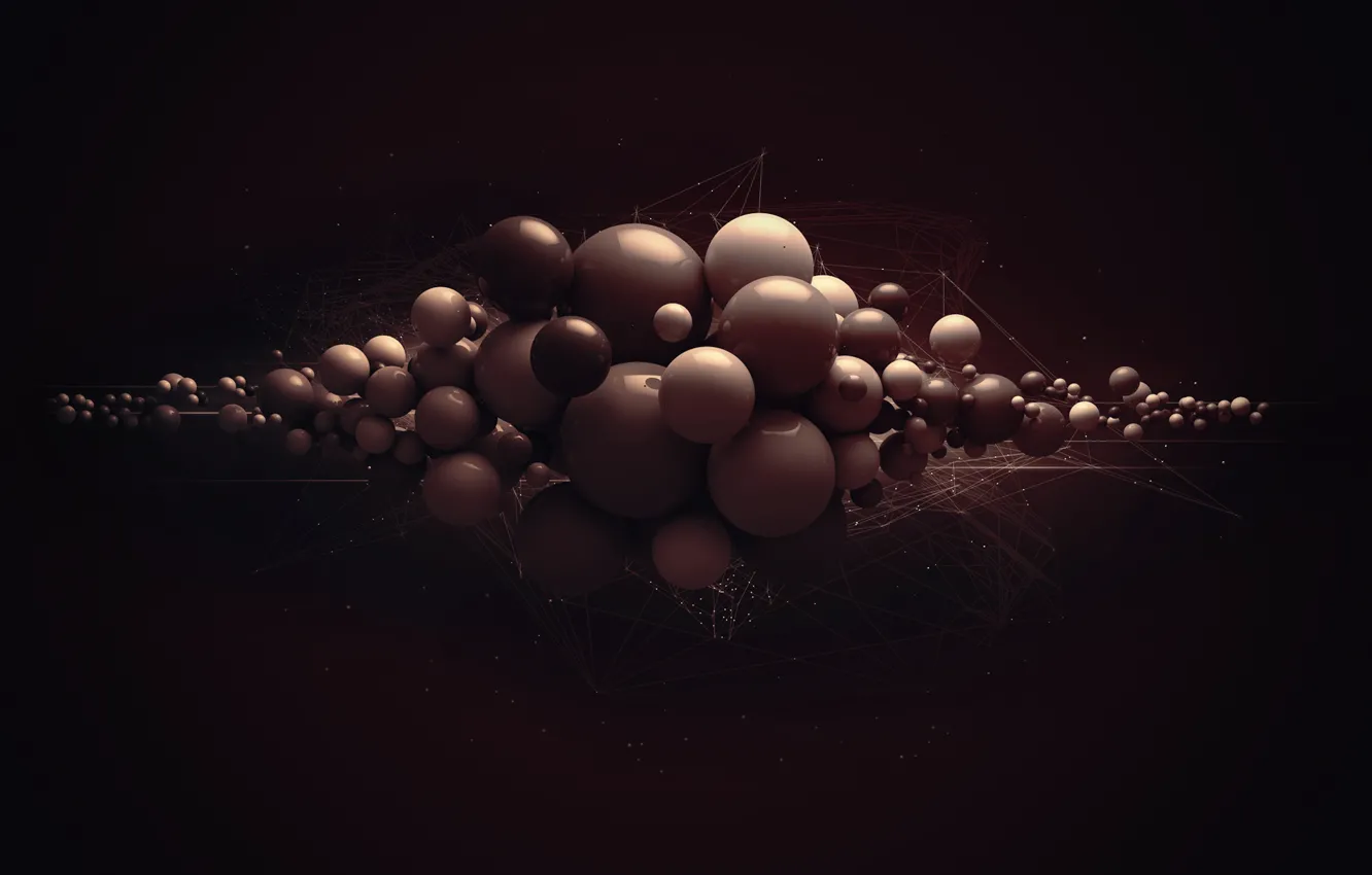 Photo wallpaper balls, render, links