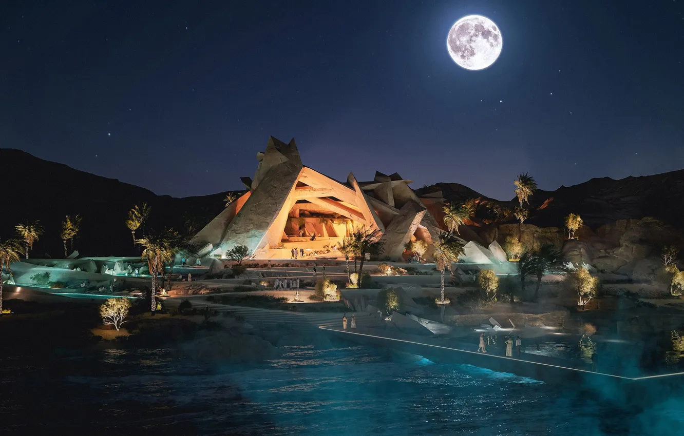 Photo wallpaper Saudi Arabia, neom, xaynor, ultimate members club
