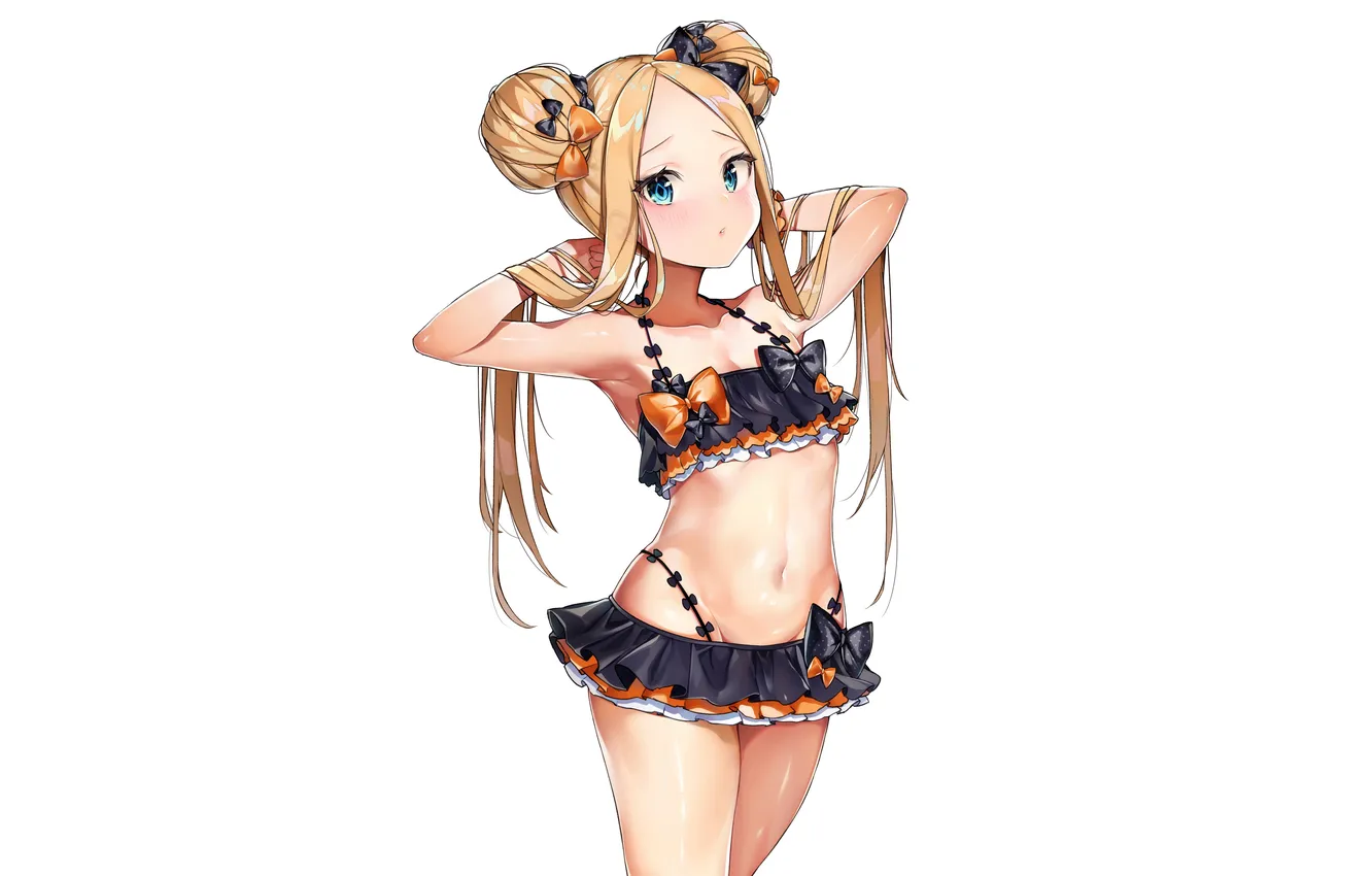 Photo wallpaper girl, sexy, blouse, long hair, anime, beautiful, twintails, pretty