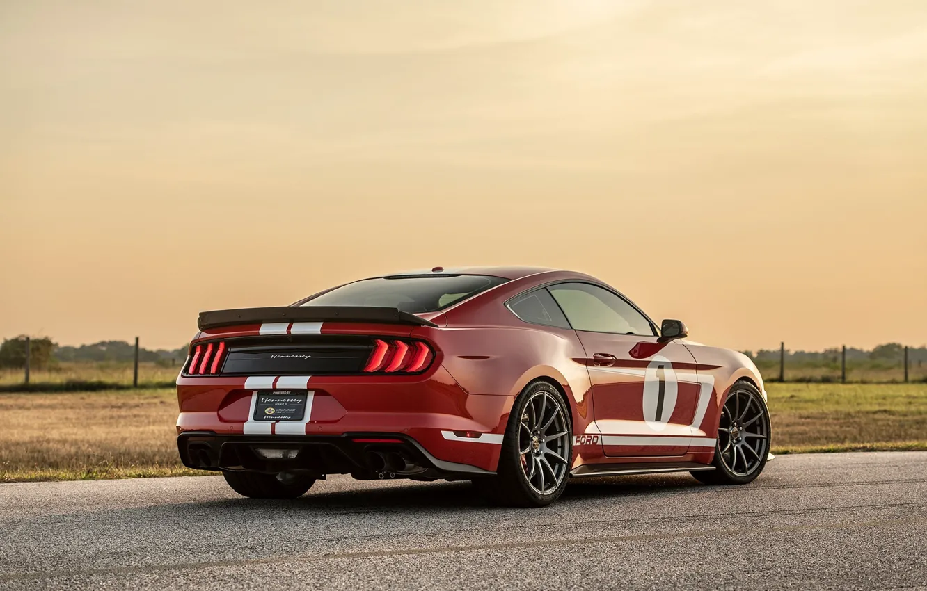 Photo wallpaper Mustang, Ford, Hennessey, rear view, Hennessey Ford Mustang Heritage Edition