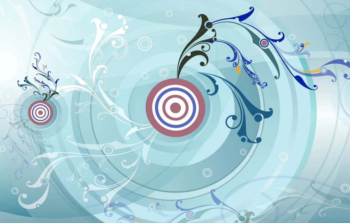 Photo wallpaper circles, pattern