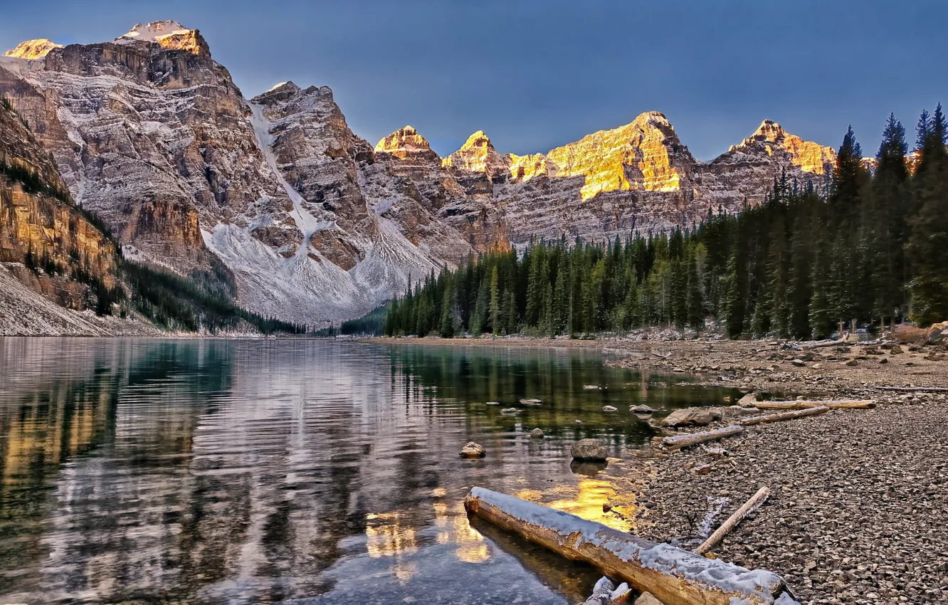 Photo wallpaper forest, mountains, Canada, Banff National Park, Canada, Moraine Lake, Valley of the Ten Peaks, Moraine …