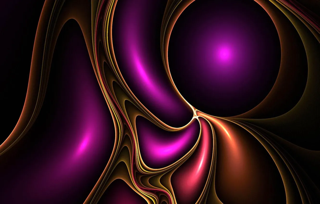 Photo wallpaper light, line, circles, Wallpaper, petals, loop, cell