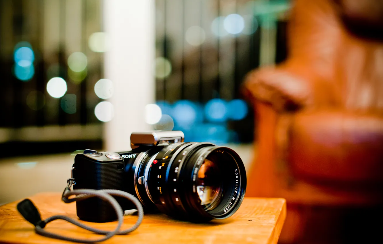 Photo wallpaper the camera, Sony, Alpha, nex-5, Sonia