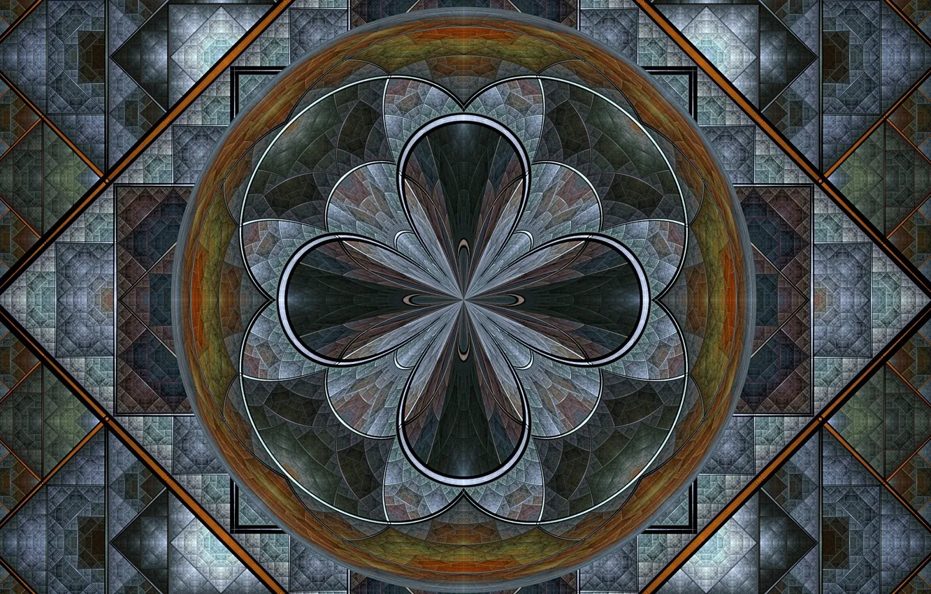 Photo wallpaper pattern, fractal, geometric shapes