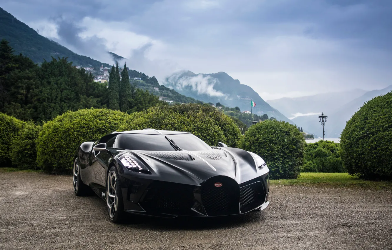 Wallpaper Bugatti, front view, The Black Car, Bugatti The Black Car for ...
