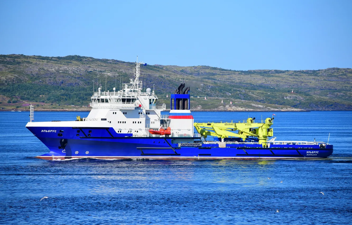 Photo wallpaper ship, lifeguard, Elbrus