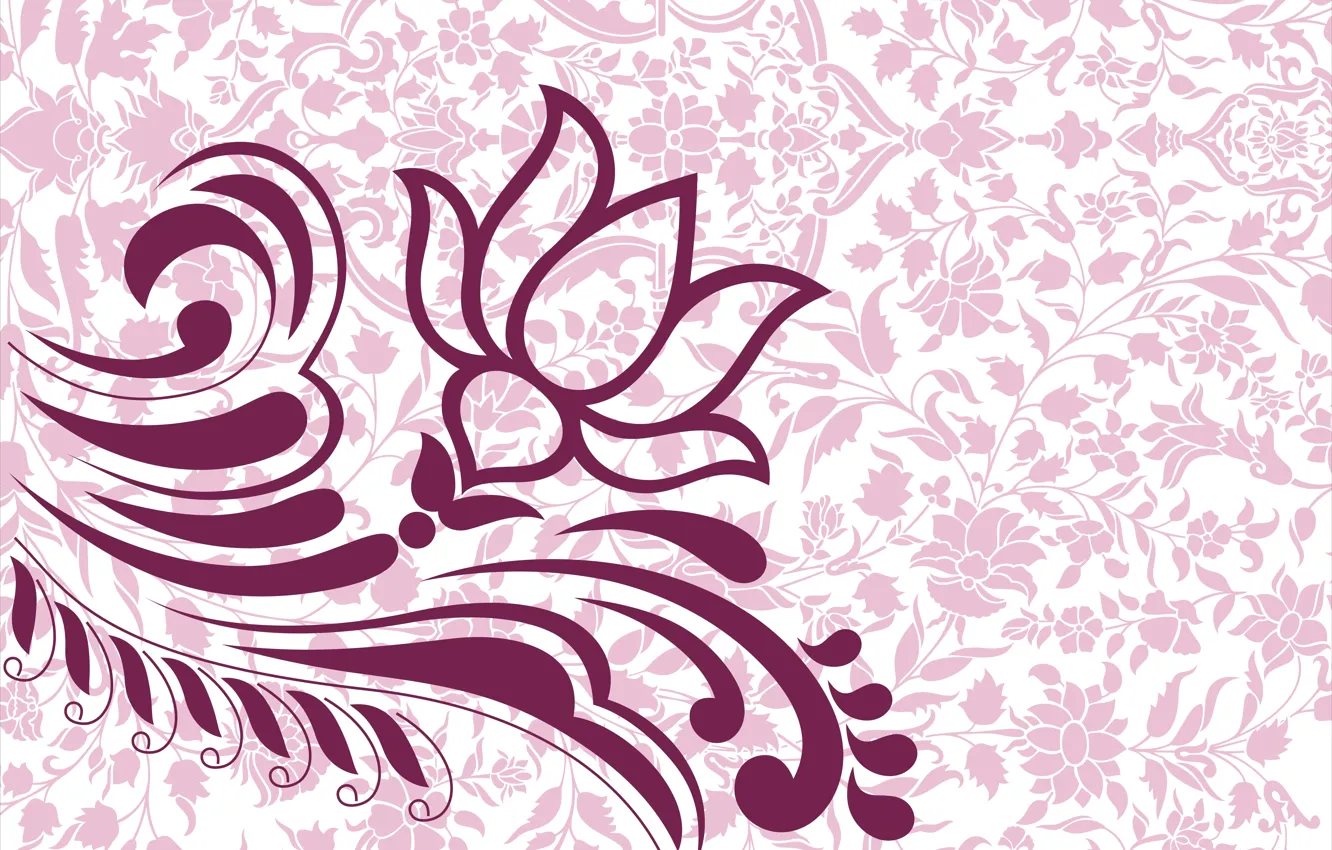Photo wallpaper flowers, background, pattern, texture