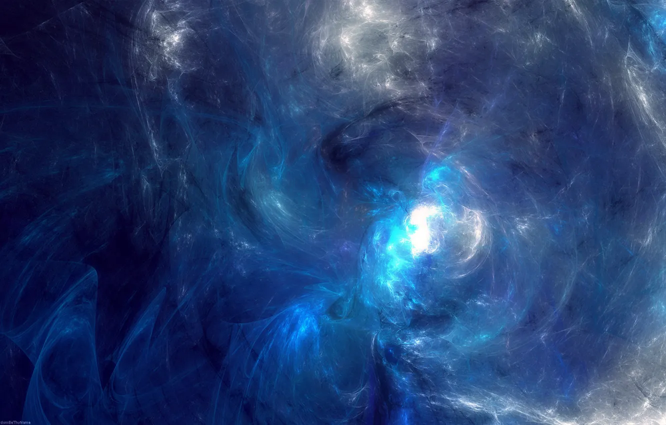 Photo wallpaper ice, blue, lights, depth