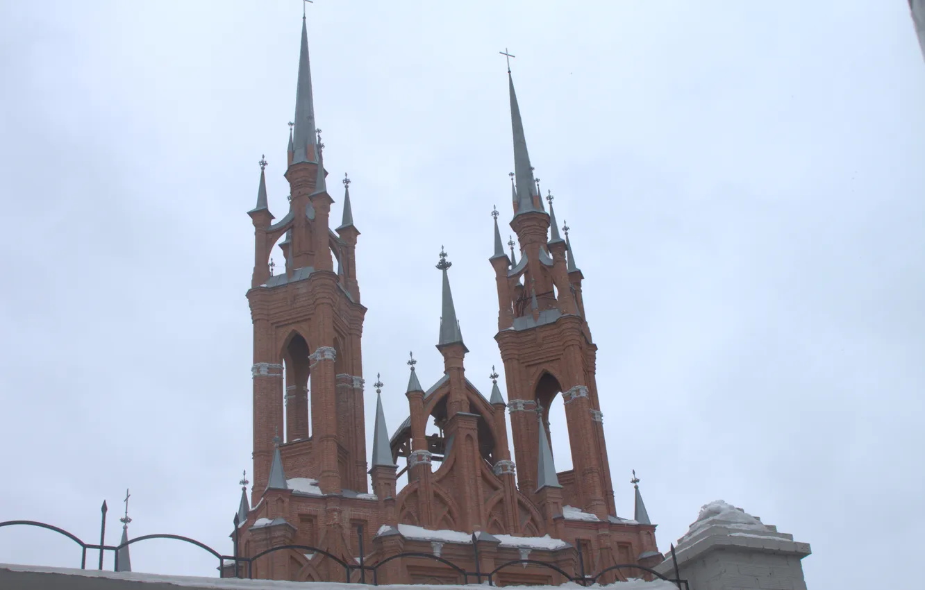 Photo wallpaper the sky, Russia, architecture, Samara, Stan, The Roman Catholic Church, The Parish of the Most …