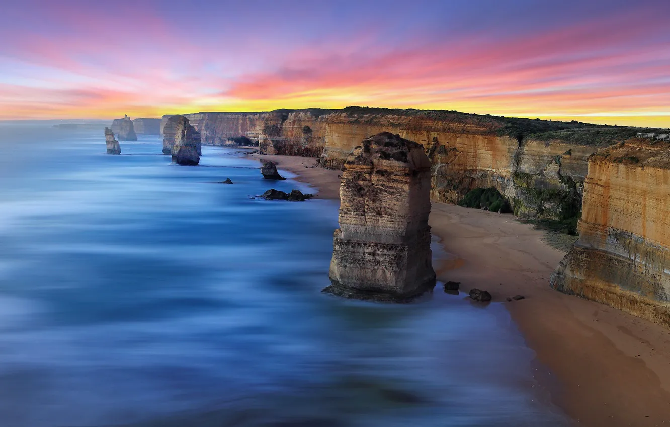 Photo wallpaper Sunset, Australia, Victoria, 12 Apostles