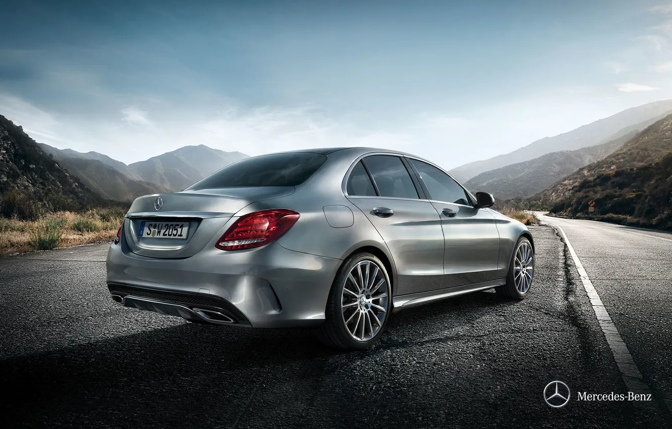 Photo wallpaper Mercedes-Benz, sedan, Mercedes, Sedan, 2014, C-Class, W205