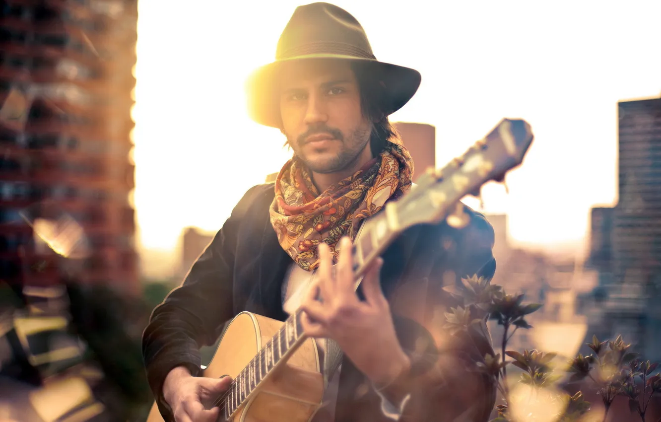 Photo wallpaper music, guitar, guy