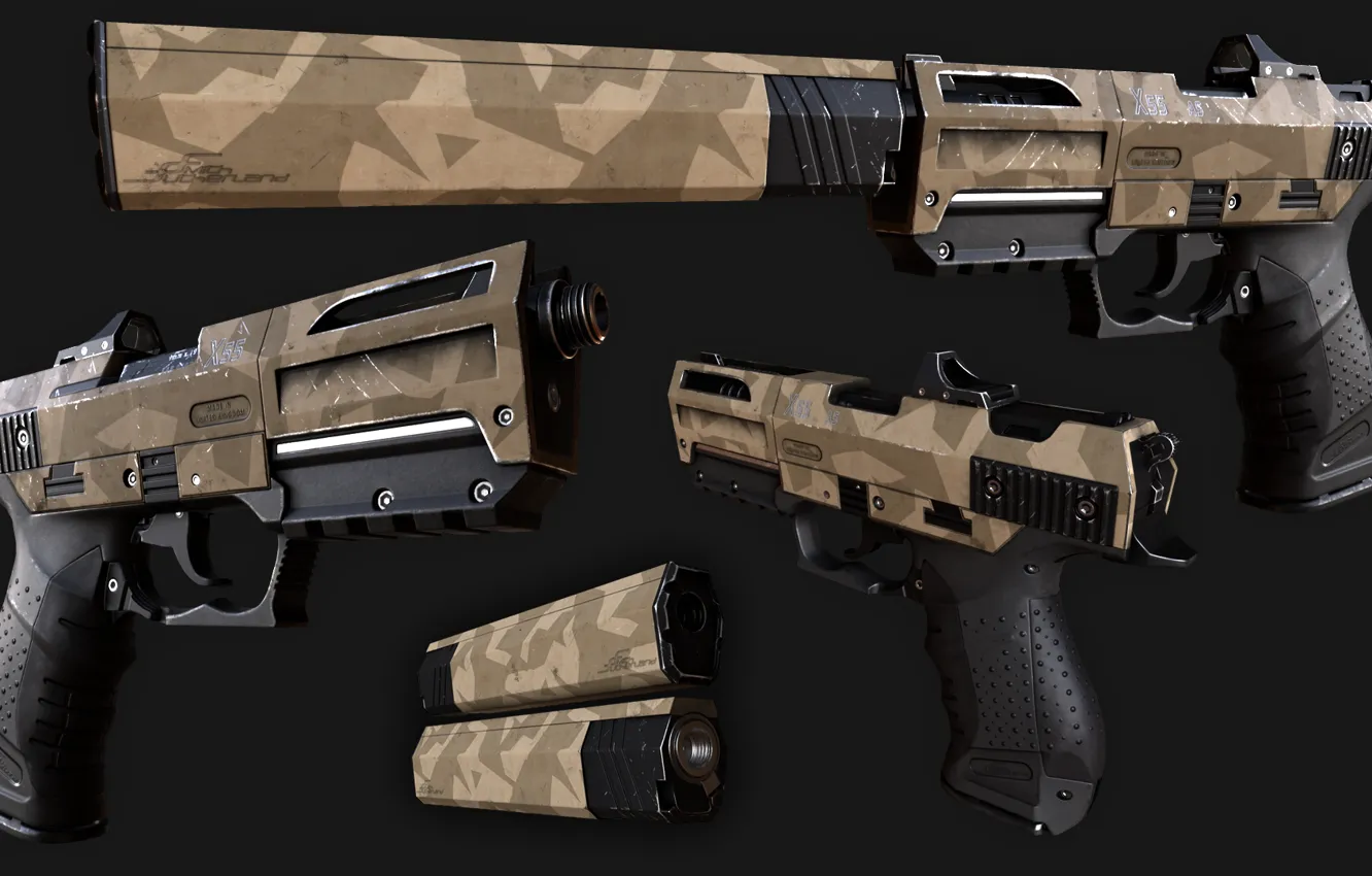 Photo wallpaper gun, rifle, camouflage