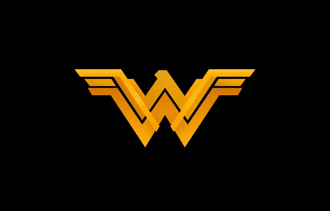 Photo wallpaper fiction, logo, black background, Wonder Woman, Logo, comic, DC Comics, Wonder woman