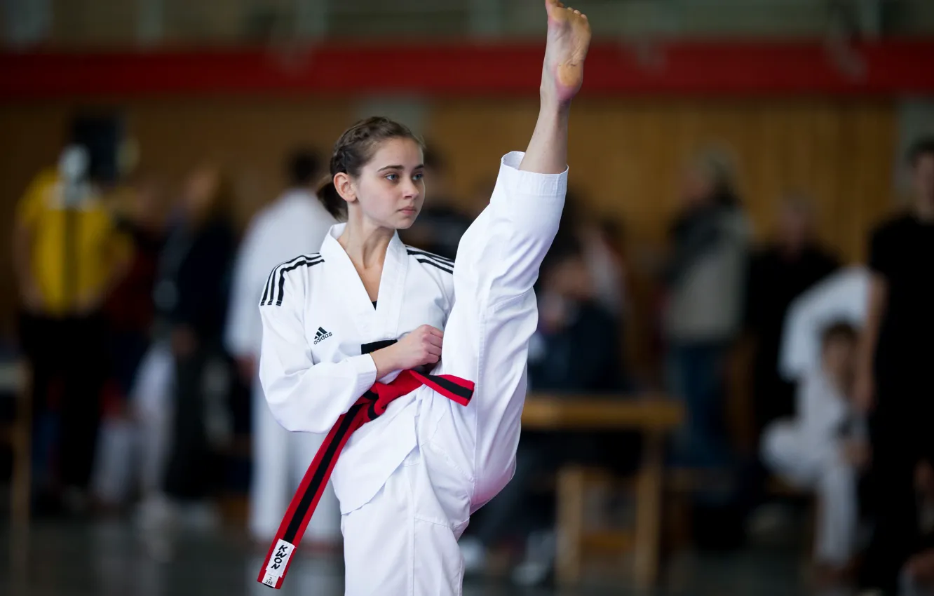 Photo wallpaper girl, pose, style, blow