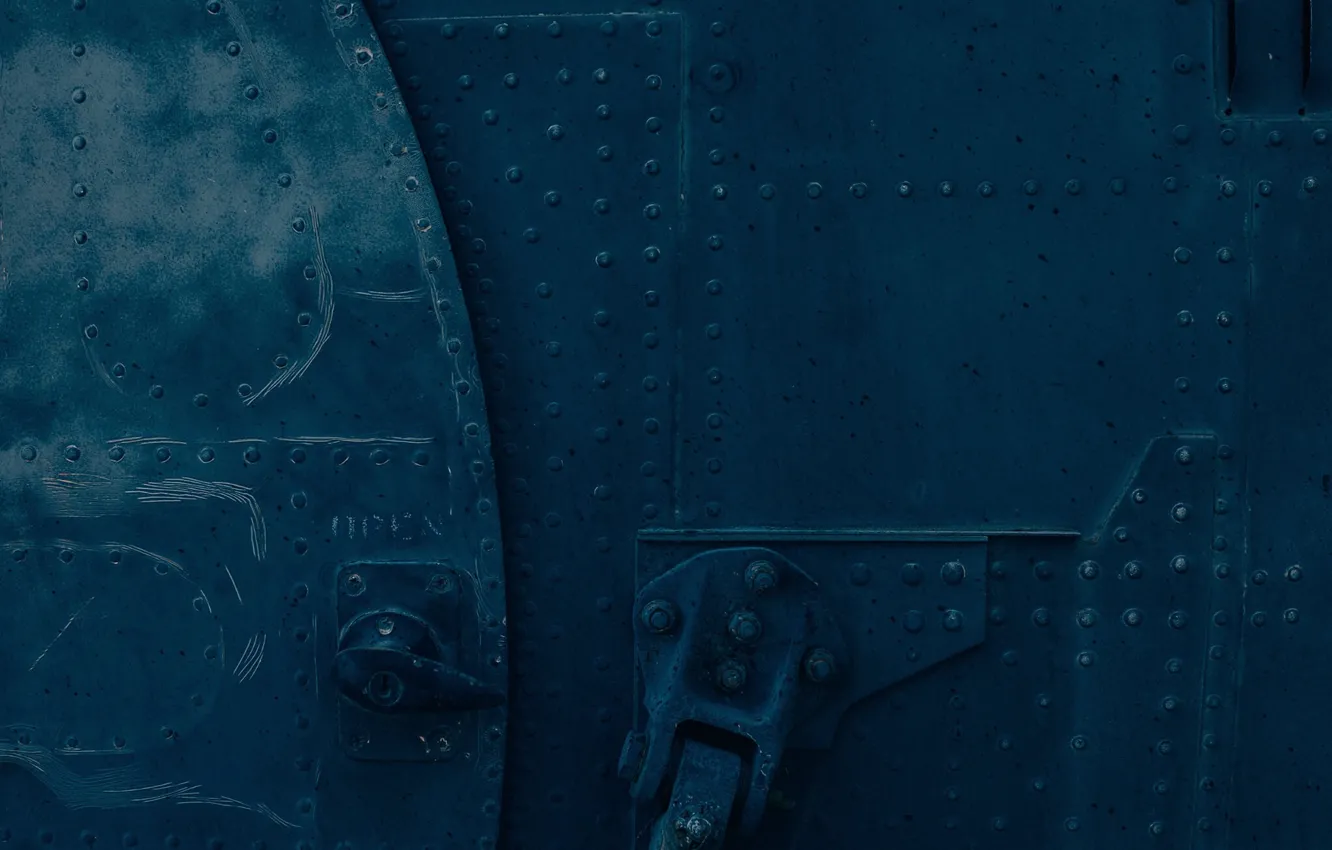 Photo wallpaper blue, metal, the door