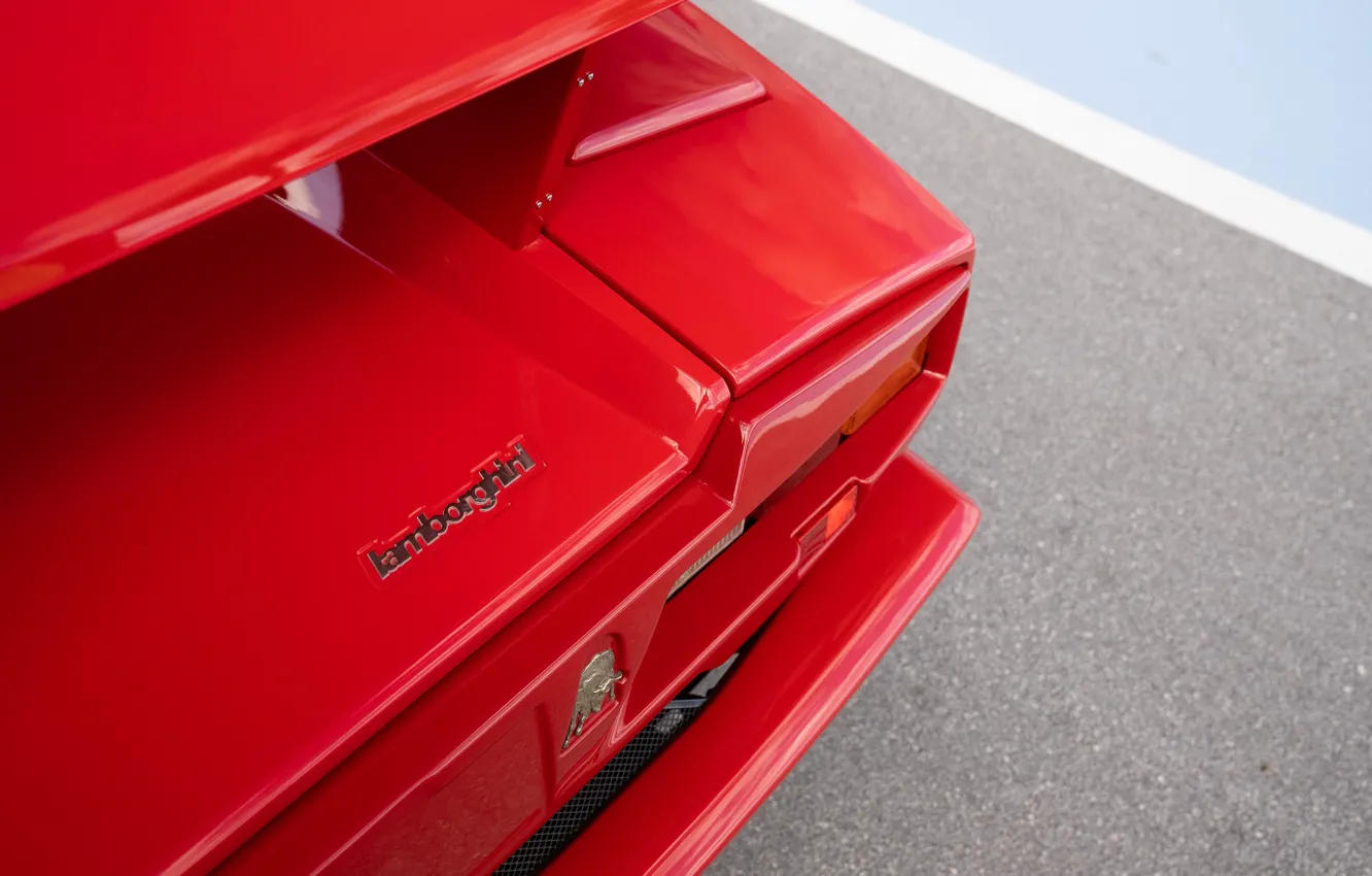 Photo wallpaper close-up, Lamborghini, Lambo, Countach, Lamborghini Countach 25th Anniversary